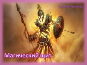 человек в доспехах со щитом